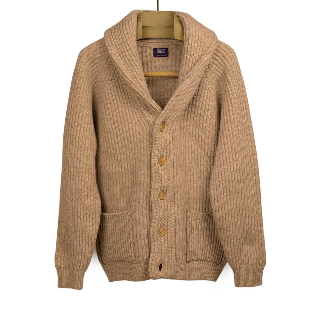 William Lockie Shawl collar 8-ply cardigan jacket in genuine