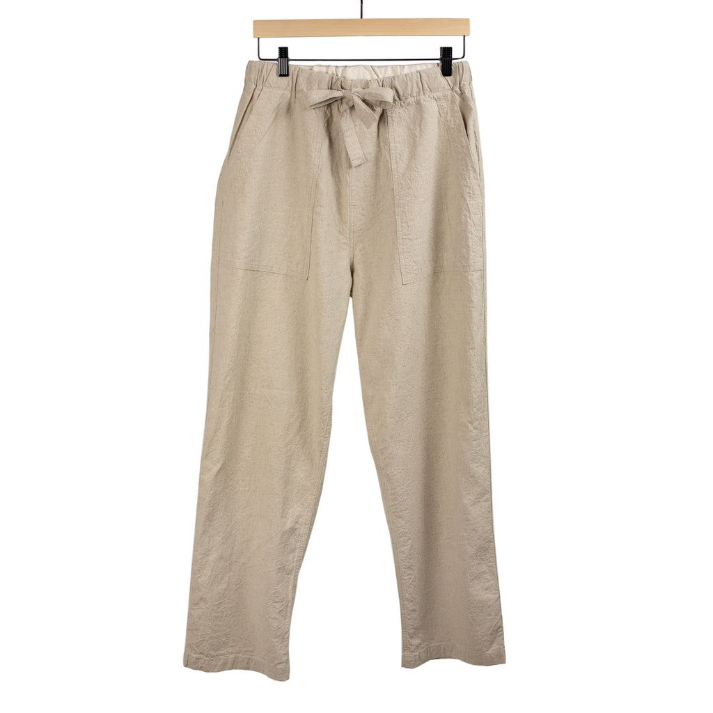 Seuvas SS26 Baker easy pants in natural color linen and cotton