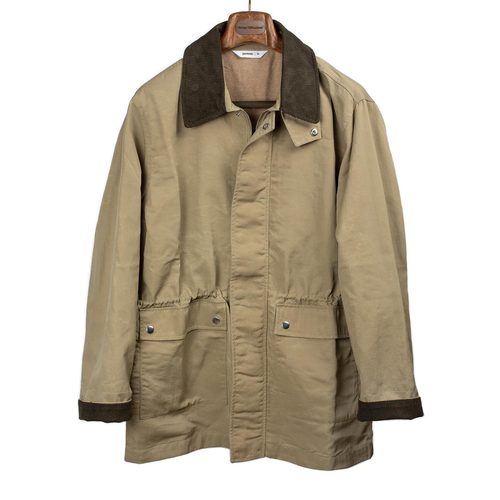 3sixteen FW25 Country Jacket in tan waxed nylon – No Man Walks Alone