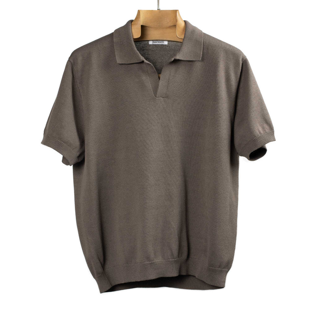 3sixteen SS25 Knit polo in Earth pima cotton – No Man Walks Alone