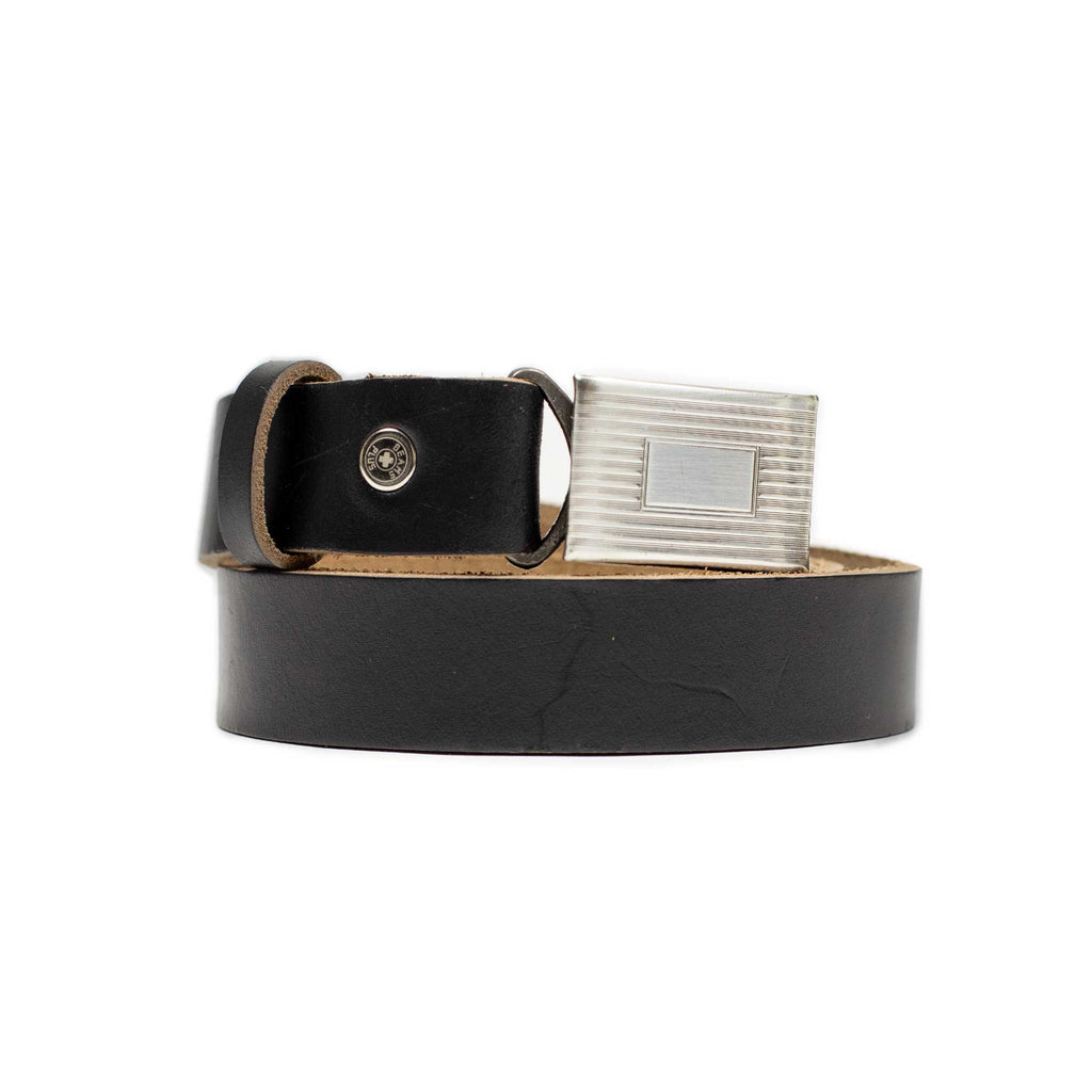 Beams Plus FW25 Classic Horween leather belt in black with
