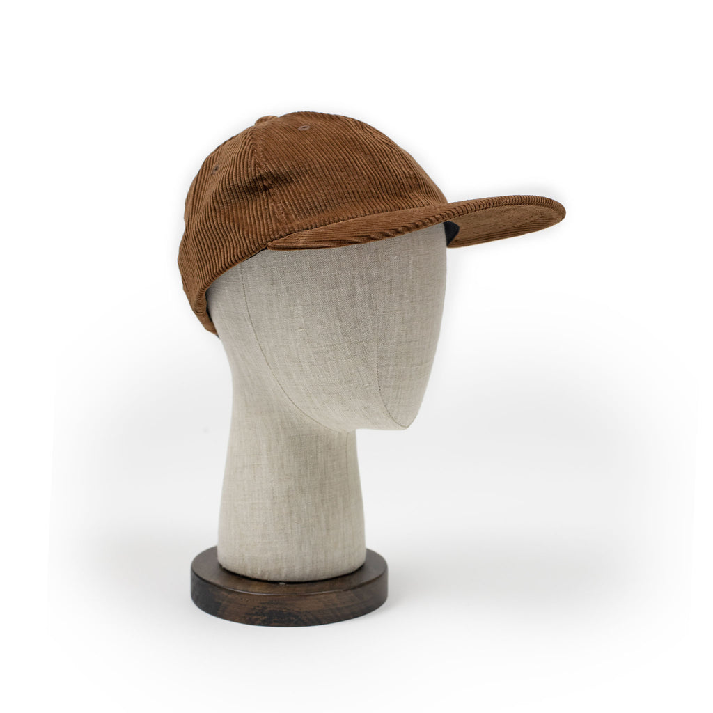 Beams Plus FW26 6-panel baseball cap in brown cotton corduroy – No