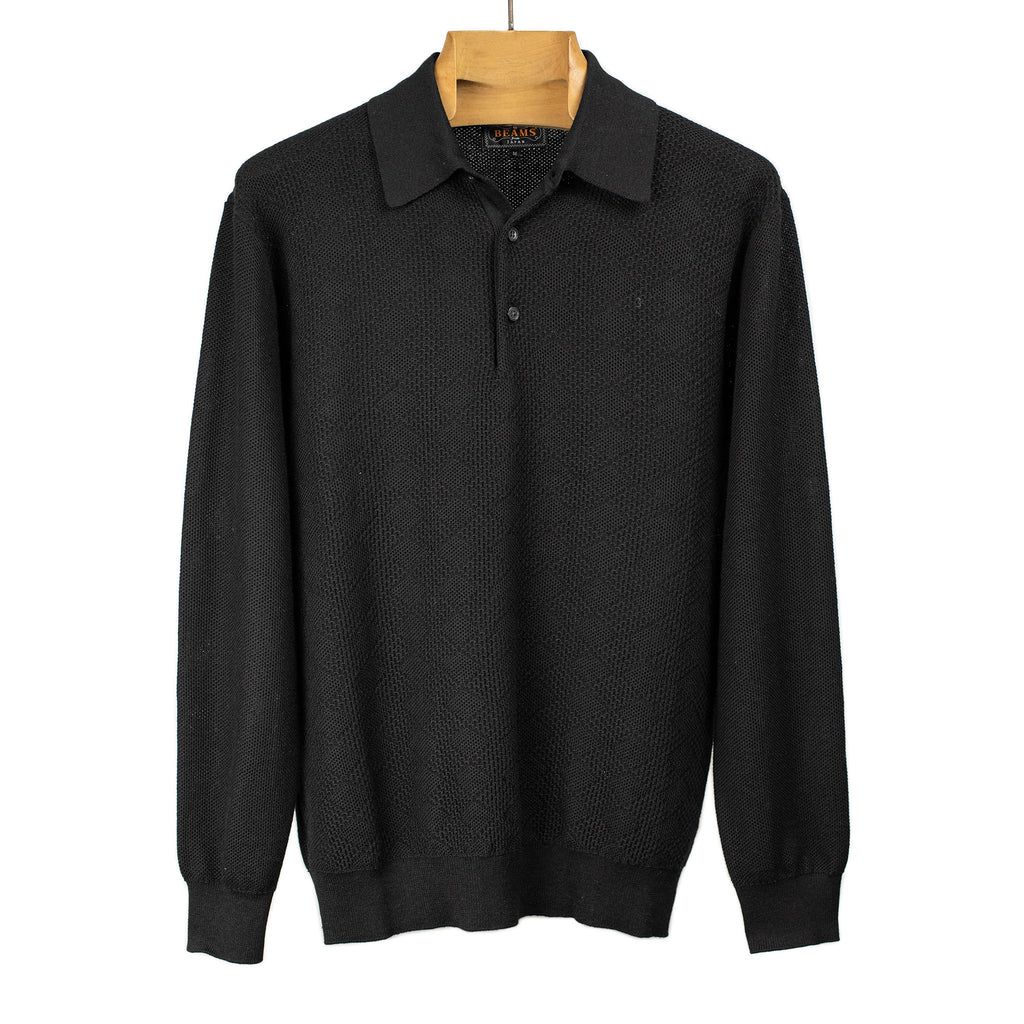 トップス TTT_MSW Diamond Knit Polo black L TTT_MSW Diamond Knit Polo black L TTT MSW 23ss DIAMOND KNIT POLO