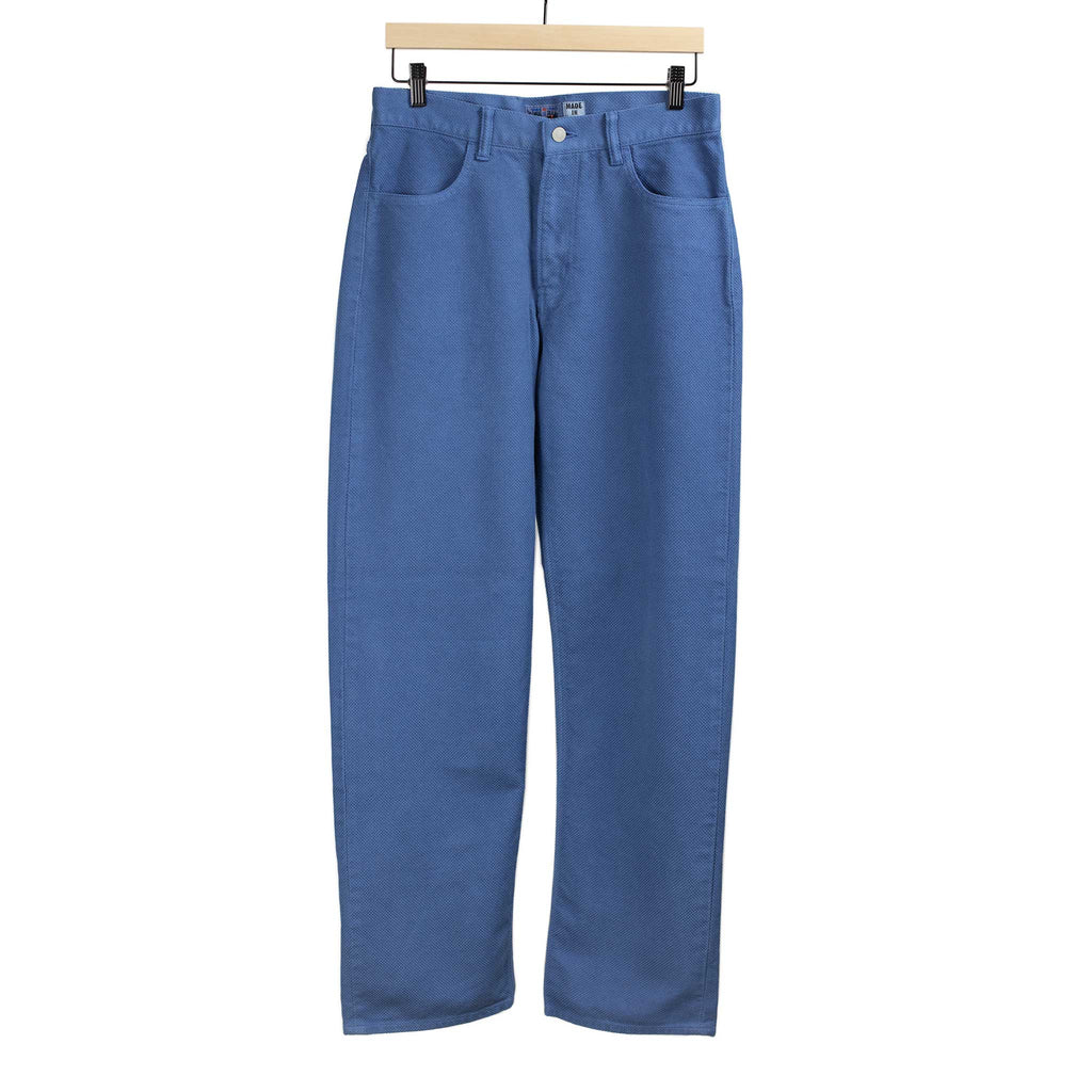 Blue Blue Japan SS26 5-pocket trousers in washed hand-dyed indigo