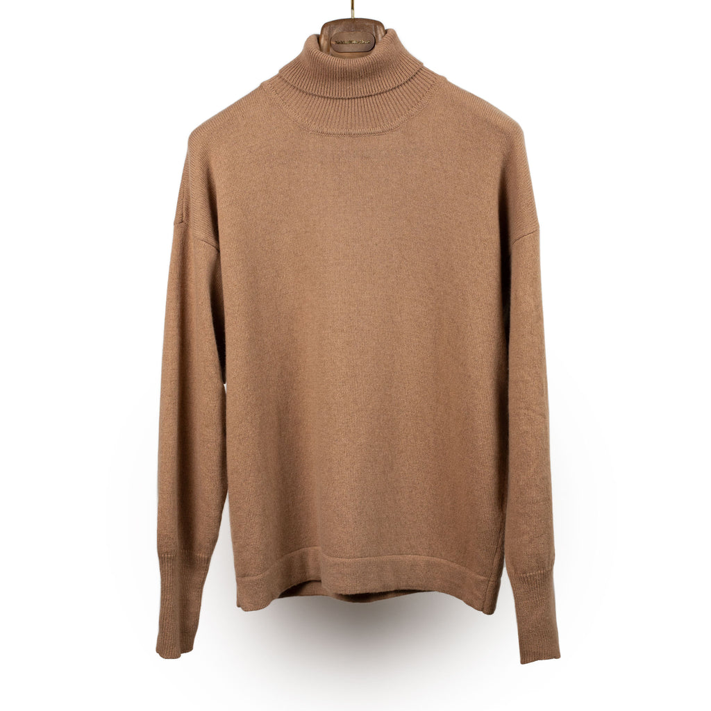 GRP SS26 Turtleneck in camel color cashmere and merino wool – No
