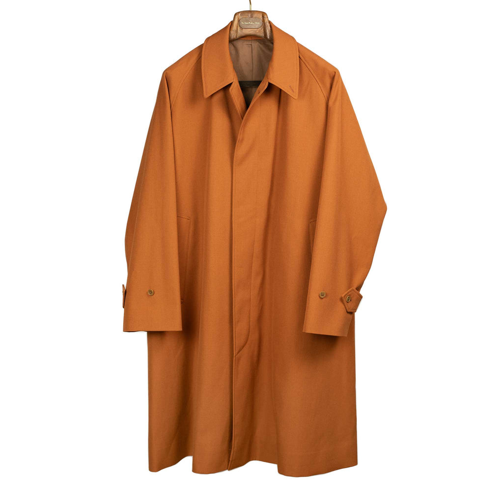 Kaptain Sunshine Walker Coat in burnt orange wool and cotton
