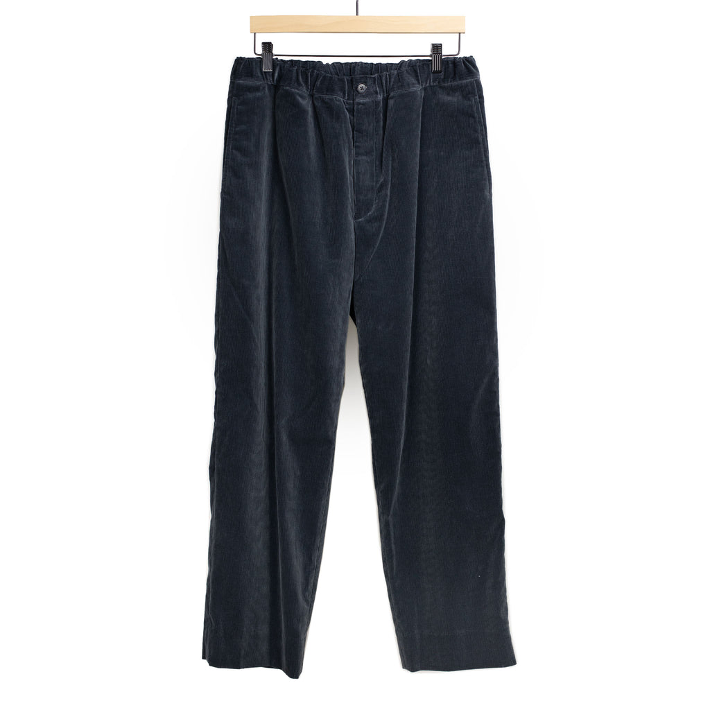Kaptain Sunshine FW26 Easy pants in navy blue cotton corduroy – No