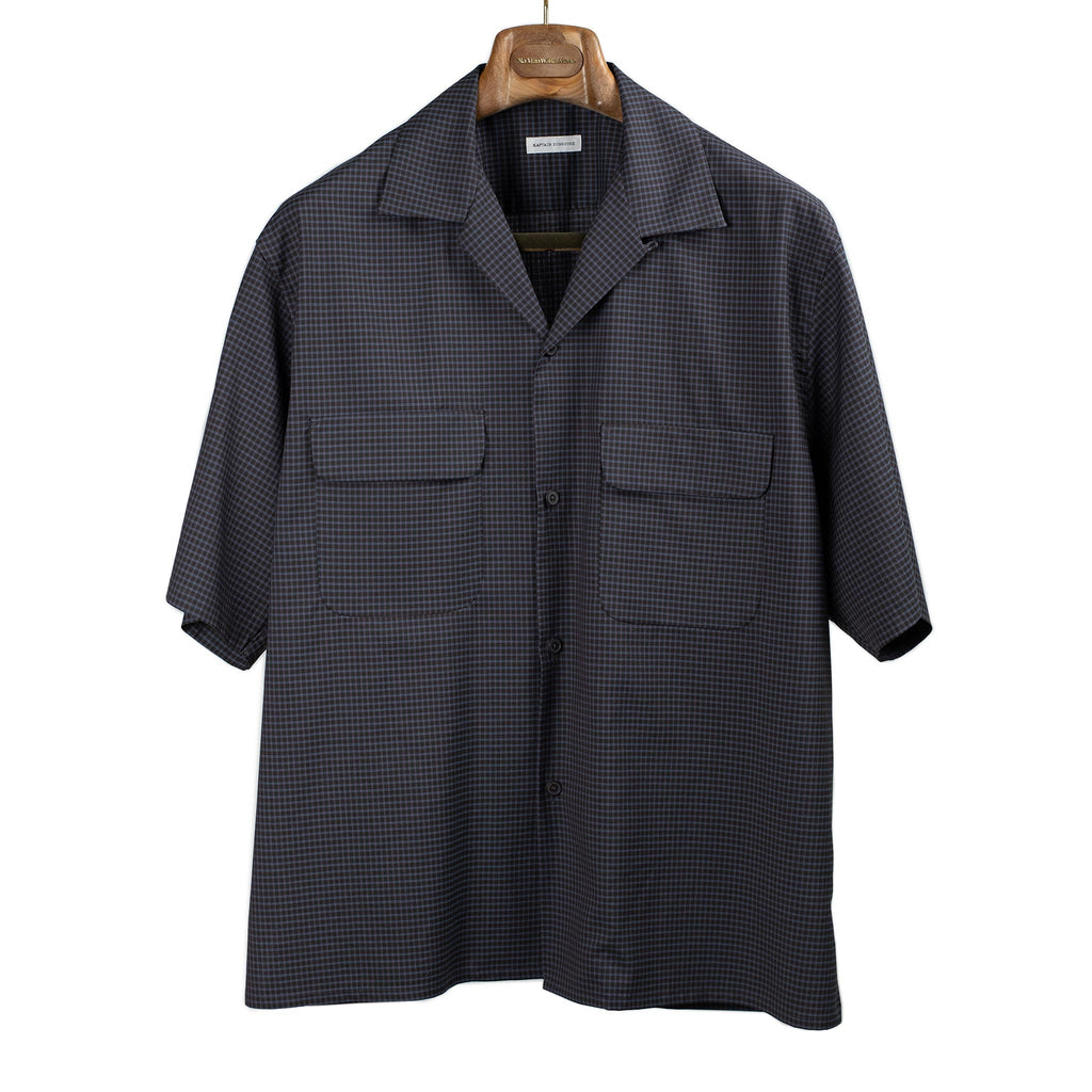 Kaptain Sunshine SS26 Short sleeve open collar shirt in brown