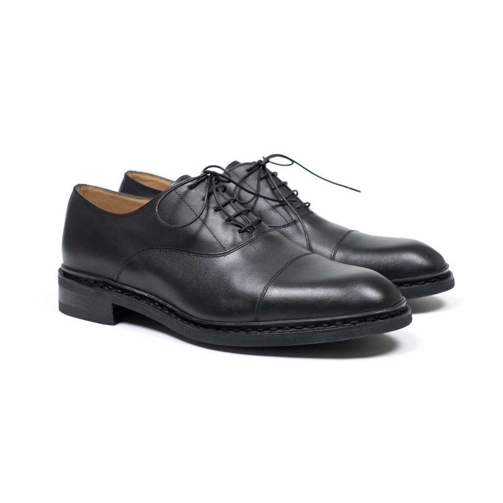 Paraboot FW25 Montaigne cap-toe oxford shoes in lisse noir black