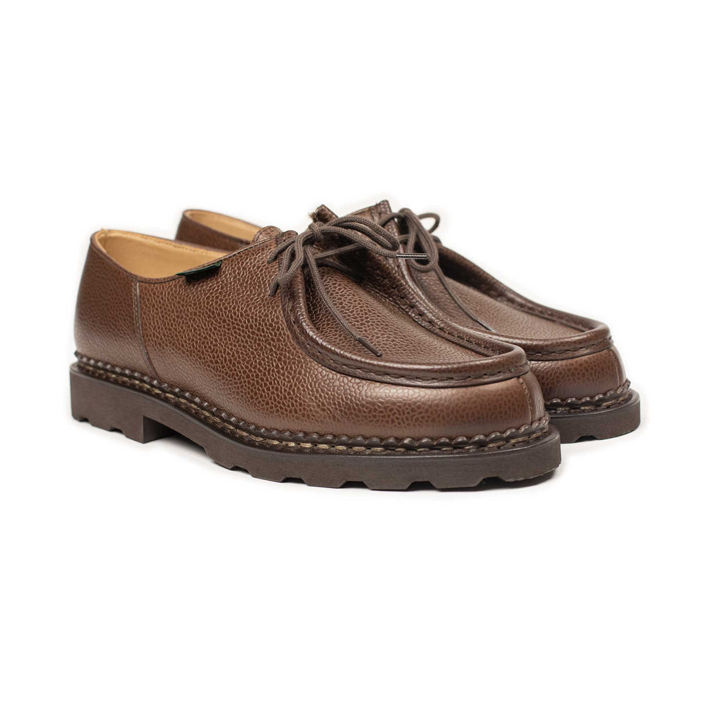 Paraboot FW25 Michael tyrolean derbies in brown pebble grain