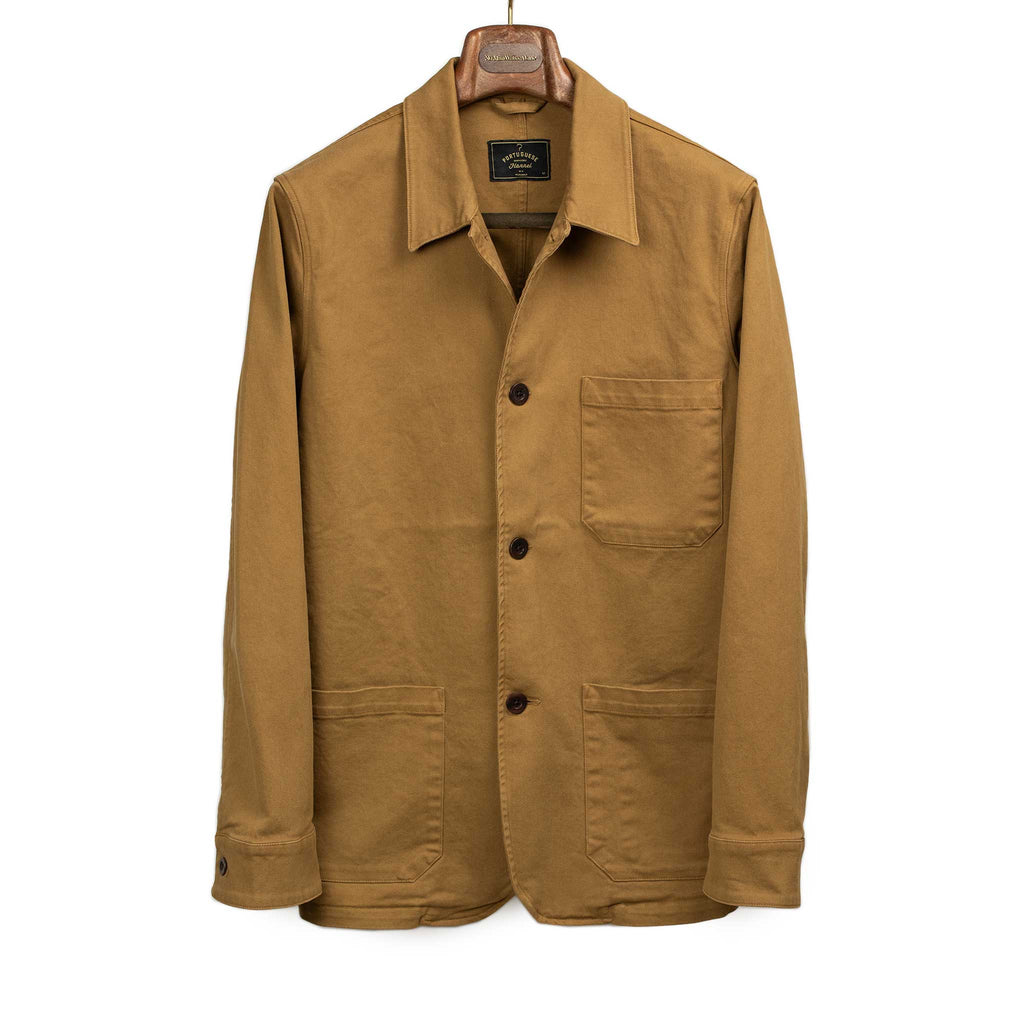 Portuguese Flannel Labura unlined chore jacket in bronze cotton