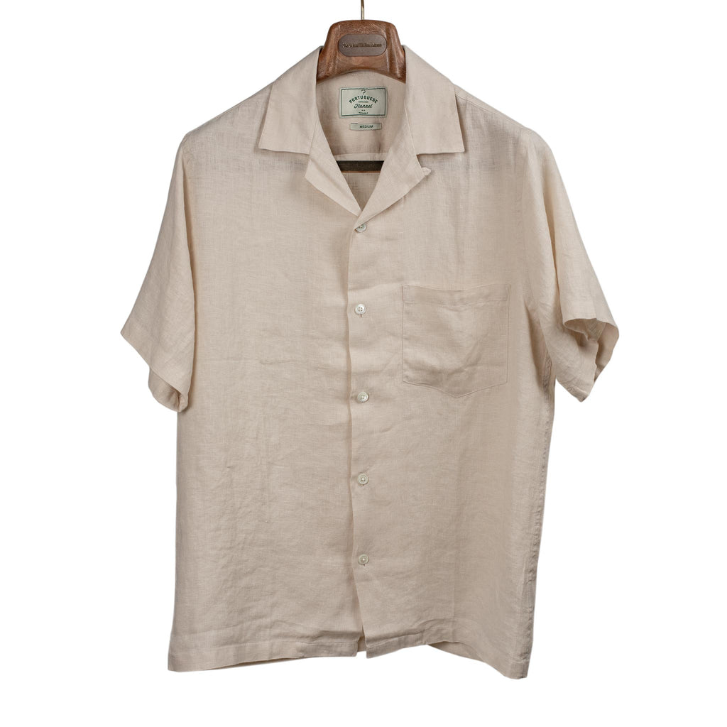 Camp shirt in Raw undyed linen