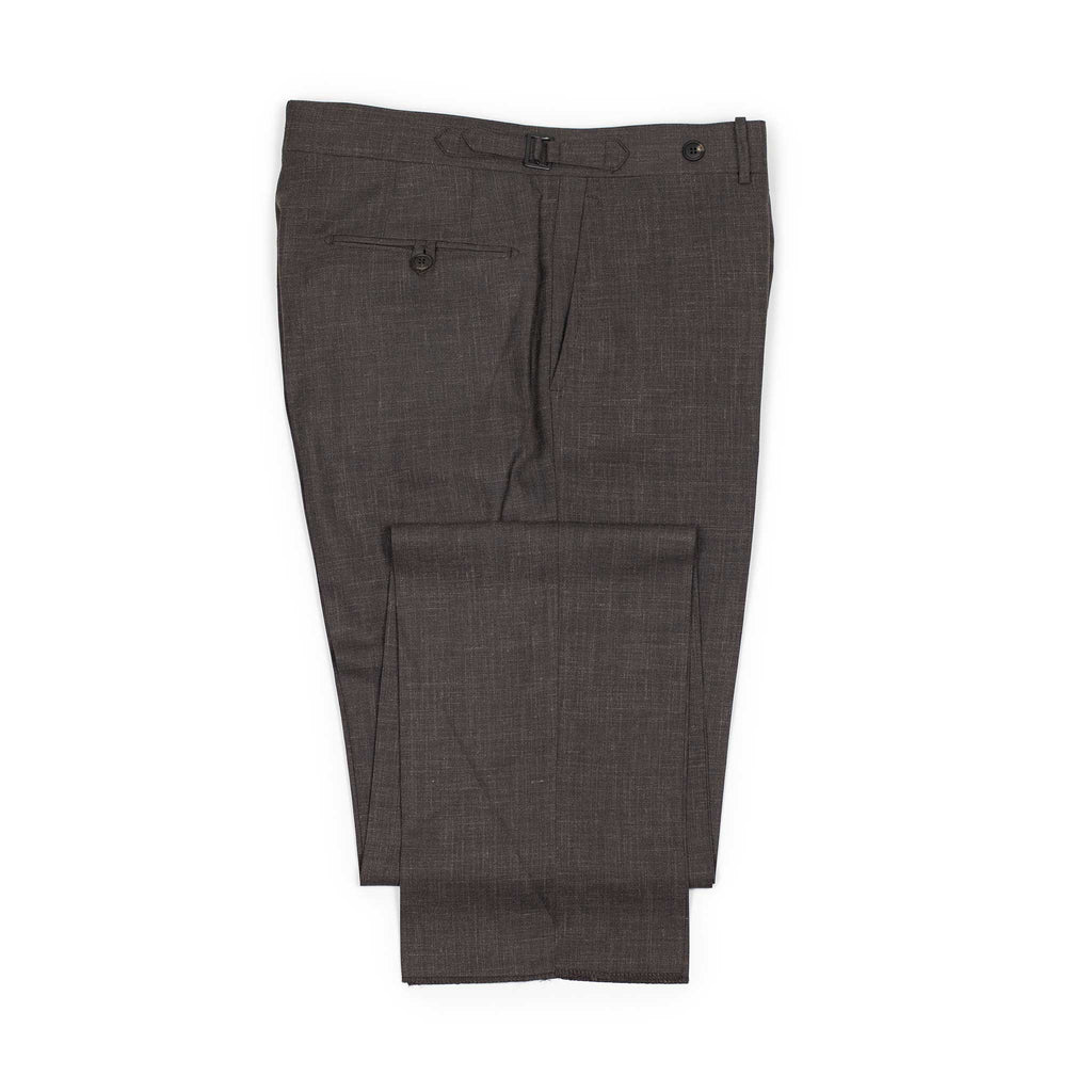 Rota SS25 Higher-rise side tab trousers in chocolate brown Loro