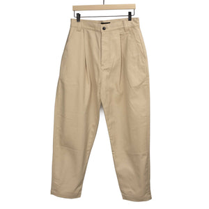 Naval trousers in cream cotton twil