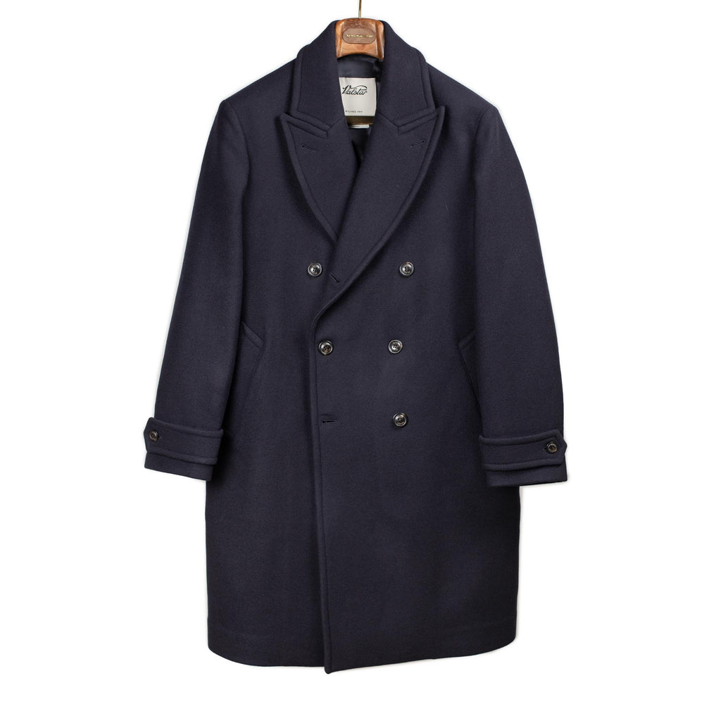 Valstar FW25 Relaxed fit double breasted overcoat in navy wool