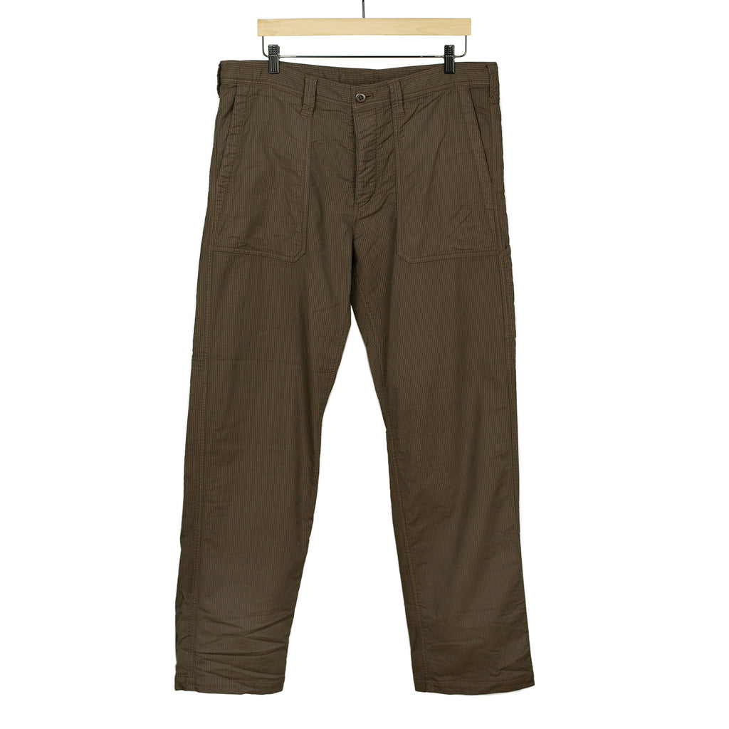 ts(s) Fatigue Pants in brown and charcoal stripe stretch cotton