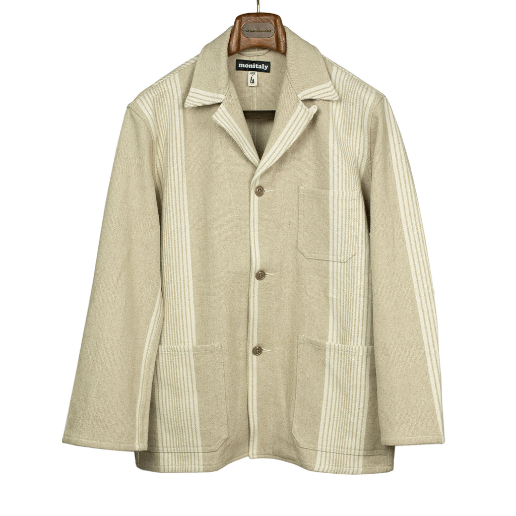 Monitaly Italian Jail Jacket in natural linen and cotton canvas – No Man  Walks Alone