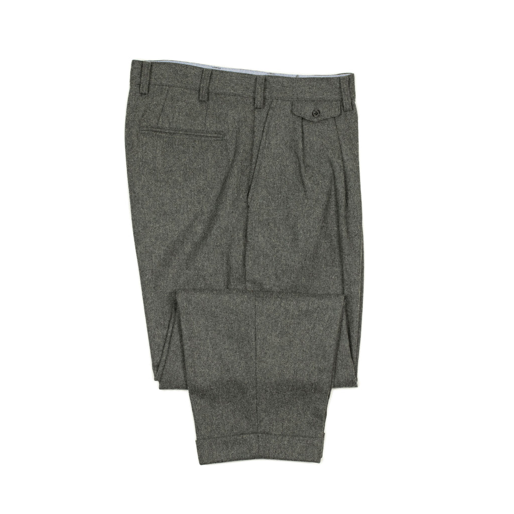 Beams Plus Two pleat trousers in grey flannel wool – No Man Walks
