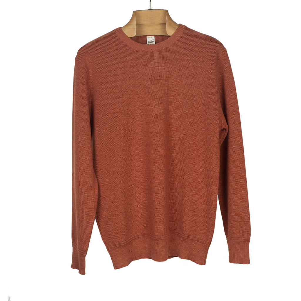 GRP Dry wool merino crewneck sweater, Arancio – No Man Walks