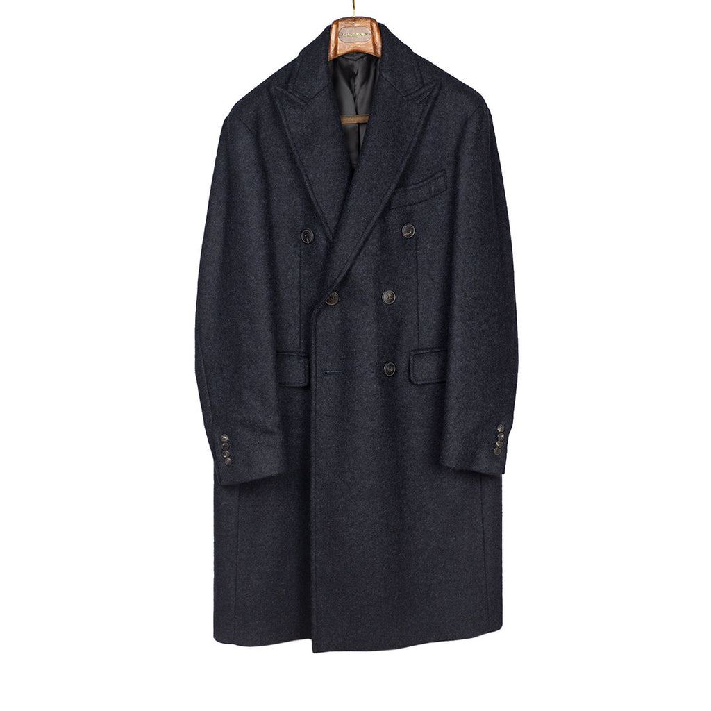 DOPPIAA AAntigono double-breasted peaked lapel alpaca overcoat