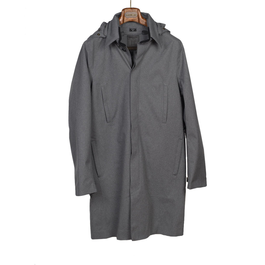 Norwegian Rain Single-Breasted raincoat in grey birdseye fabric