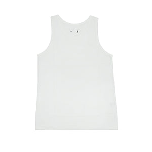 U-neck tank top in off-white high-gauge cotton jersey (restock)