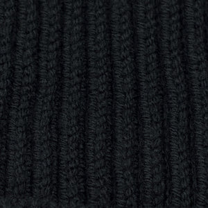 Chunky ribbed wool hat in black (restock)