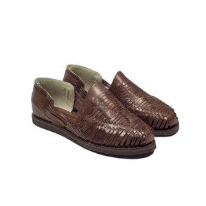 Chamula Cancun huaraches in brown leather (restock)