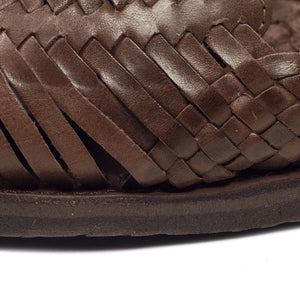 Chamula Cancun huaraches in brown leather (restock)