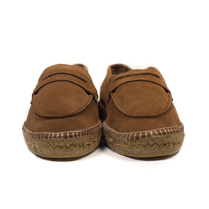 Nacho penny-loafer style espadrilles in snuff suede (restock)