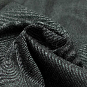 Higher-rise side tab trousers in grey melange cavalry twill wool (restock)