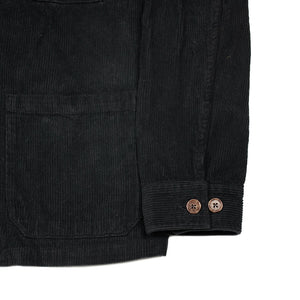 Labura chore coat in black cotton corduroy