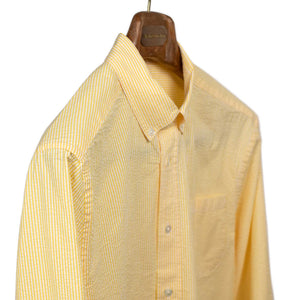 Atlantico shirt in yellow and white striped cotton seersucker