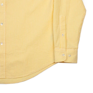 Atlantico shirt in yellow and white striped cotton seersucker