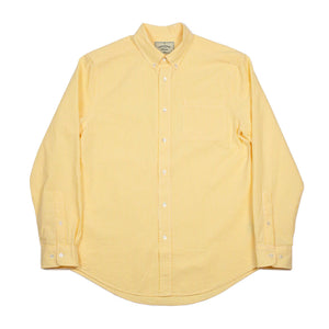 Atlantico shirt in yellow and white striped cotton seersucker