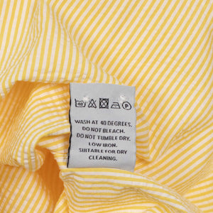 Atlantico shirt in yellow and white striped cotton seersucker