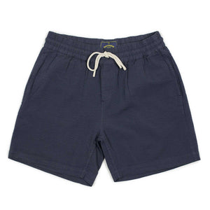 Atlantico easy shorts in navy blue cotton seersucker (restock)