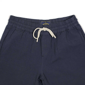 Atlantico easy shorts in navy blue cotton seersucker (restock)