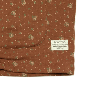 '72 Segundo smock' shirt jacket in sienna floral cotton gauze