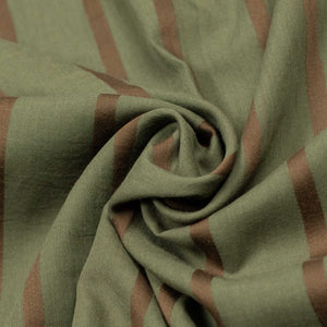 Safari shirt in olive green stripe ultrafine Egyptian cotton