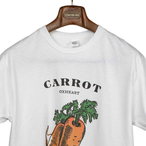 Carrot print t-shirt in white cotton