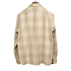 Crosscut flannel shirt in Alabaster check cotton