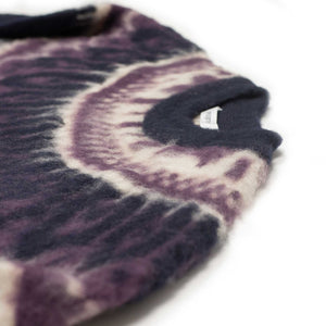 Nordic sweater in navy blue and deep purple wool