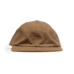 Exclusive baseball cap in brown brushed cotton melton [10th anniversary capsule]