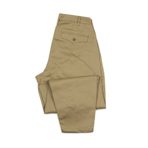 High-rise Riding pants in khaki Officer Chino cloth