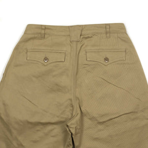 High-rise Riding pants in khaki Officer Chino cloth