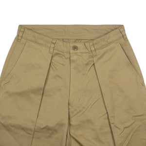 High-rise Riding pants in khaki Officer Chino cloth