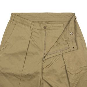 High-rise Riding pants in khaki Officer Chino cloth