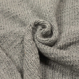 Chamula handknit turtleneck sweater in Pearl Grey merino wool