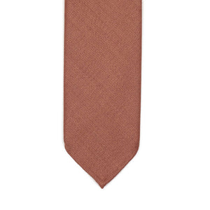 Light copper wool gabardine twill tie